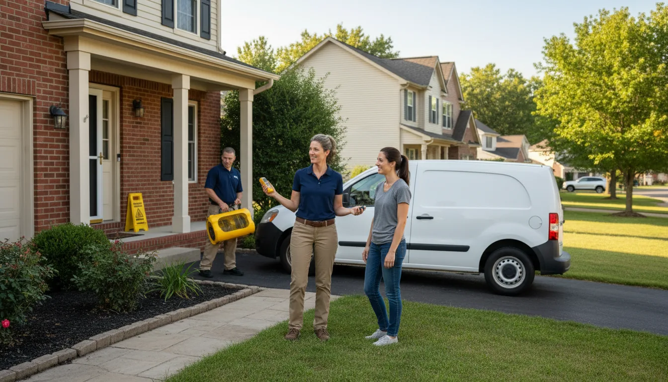 Residential water damage restoration in Dakota, IL